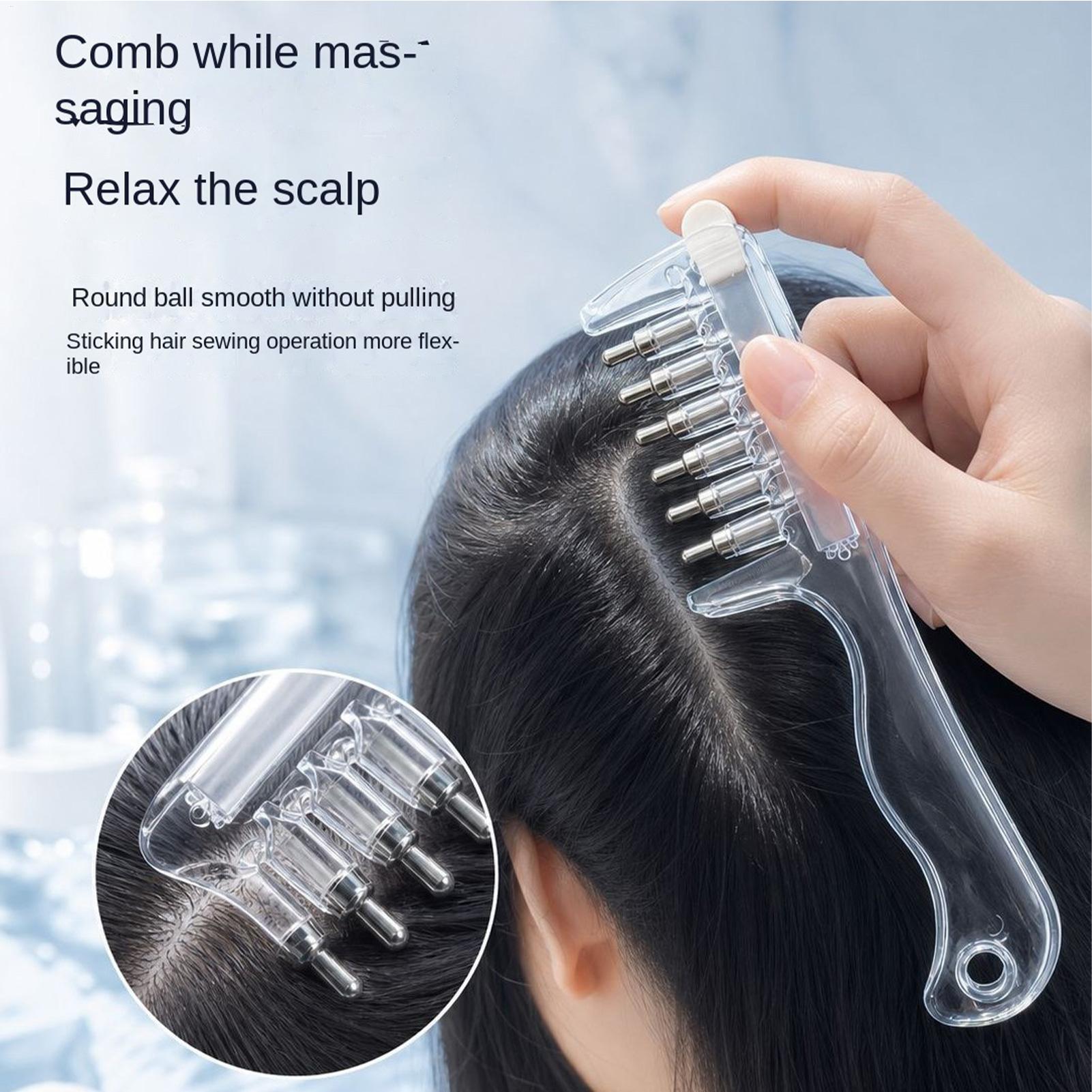Hair Care Oil Serum - 1PC Portable Transparent Hair Root Comb