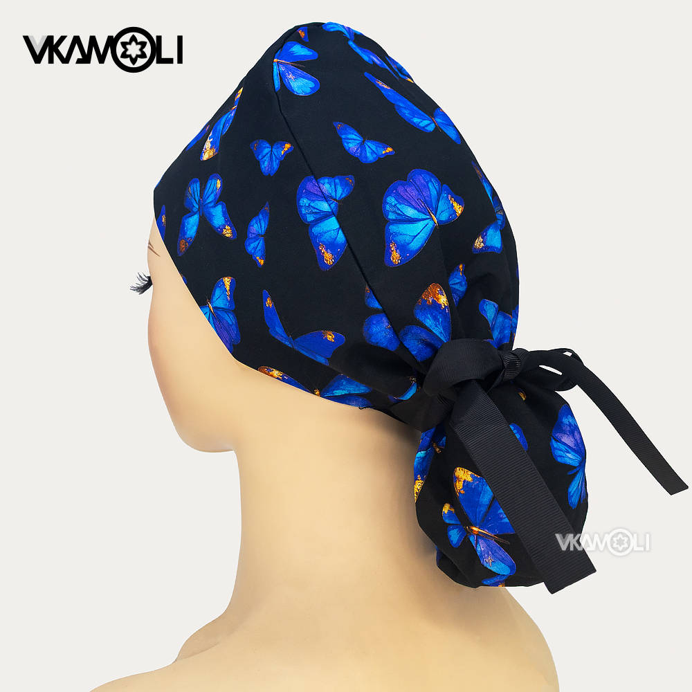 Hair Care Long Hair - Butterfly Printed Long Hair Ponytail Hat