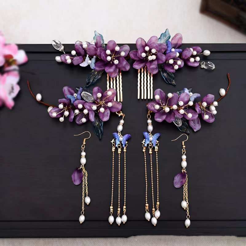 Chinese Glazed Flower Hairpin  - đánh giá và giá Hair Care Japanese