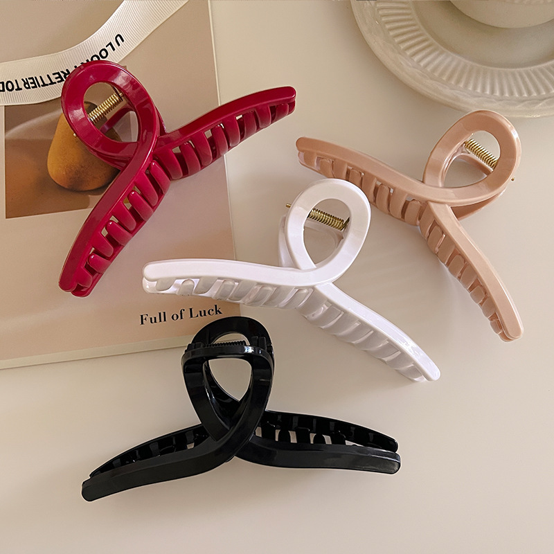 4pcs Large Cross Safe Soft Sil - đánh giá và giá Hair Clip Claw Large