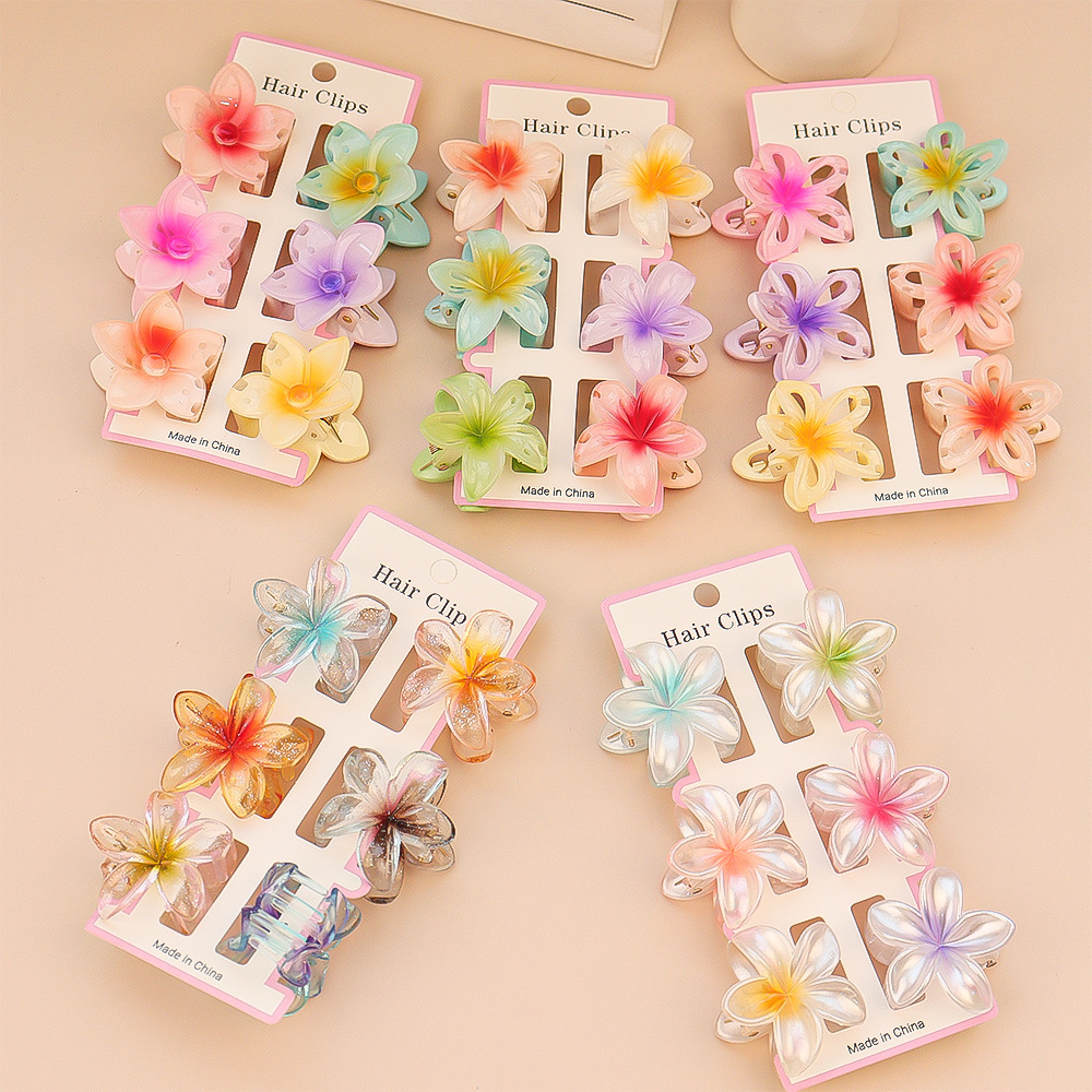 6Pcs Fashion Colorful Transpar - đánh giá và giá Hair Clip Claw Large