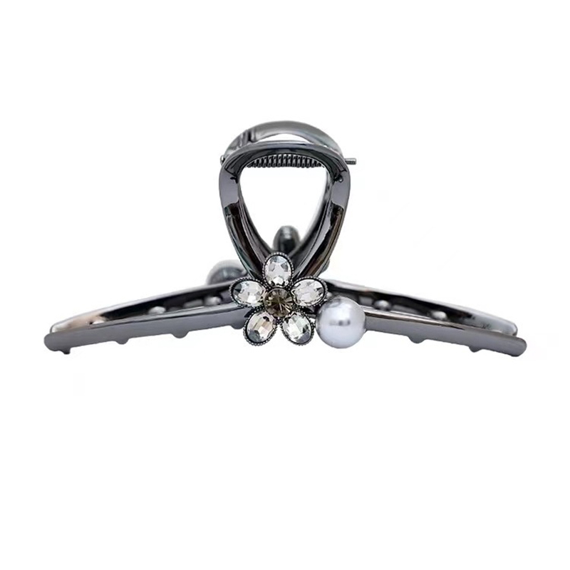 Black Crystal Flower Large Hai - đánh giá và giá Hair Clip Claw Large