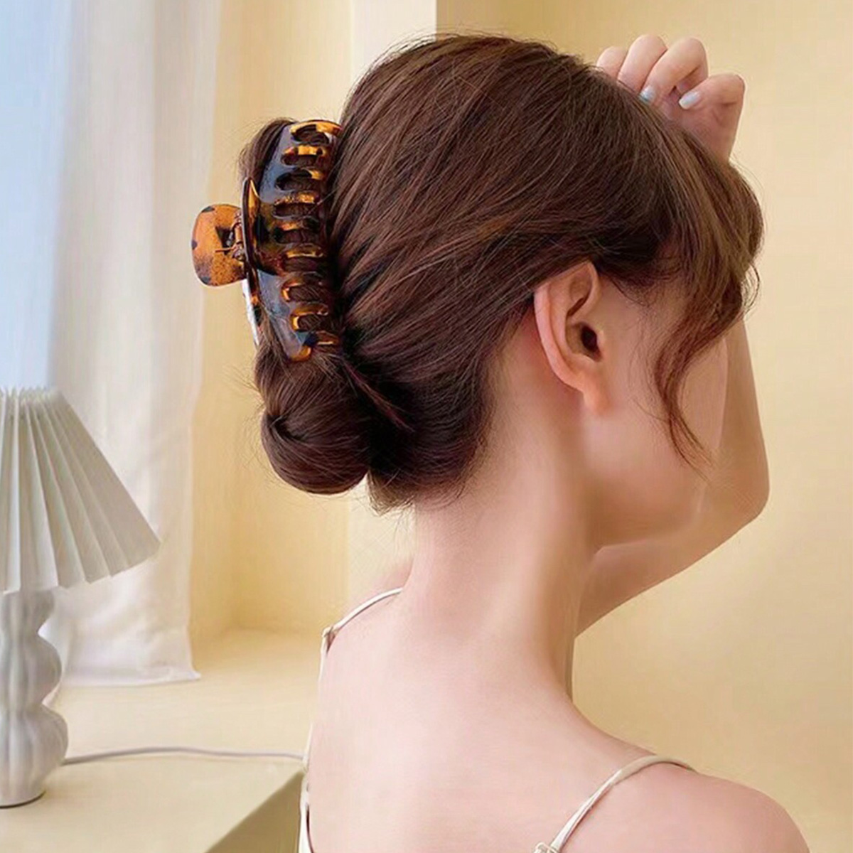 4PCS Women's Multi-Color Resin - đánh giá và giá Hair Clip Claw Large