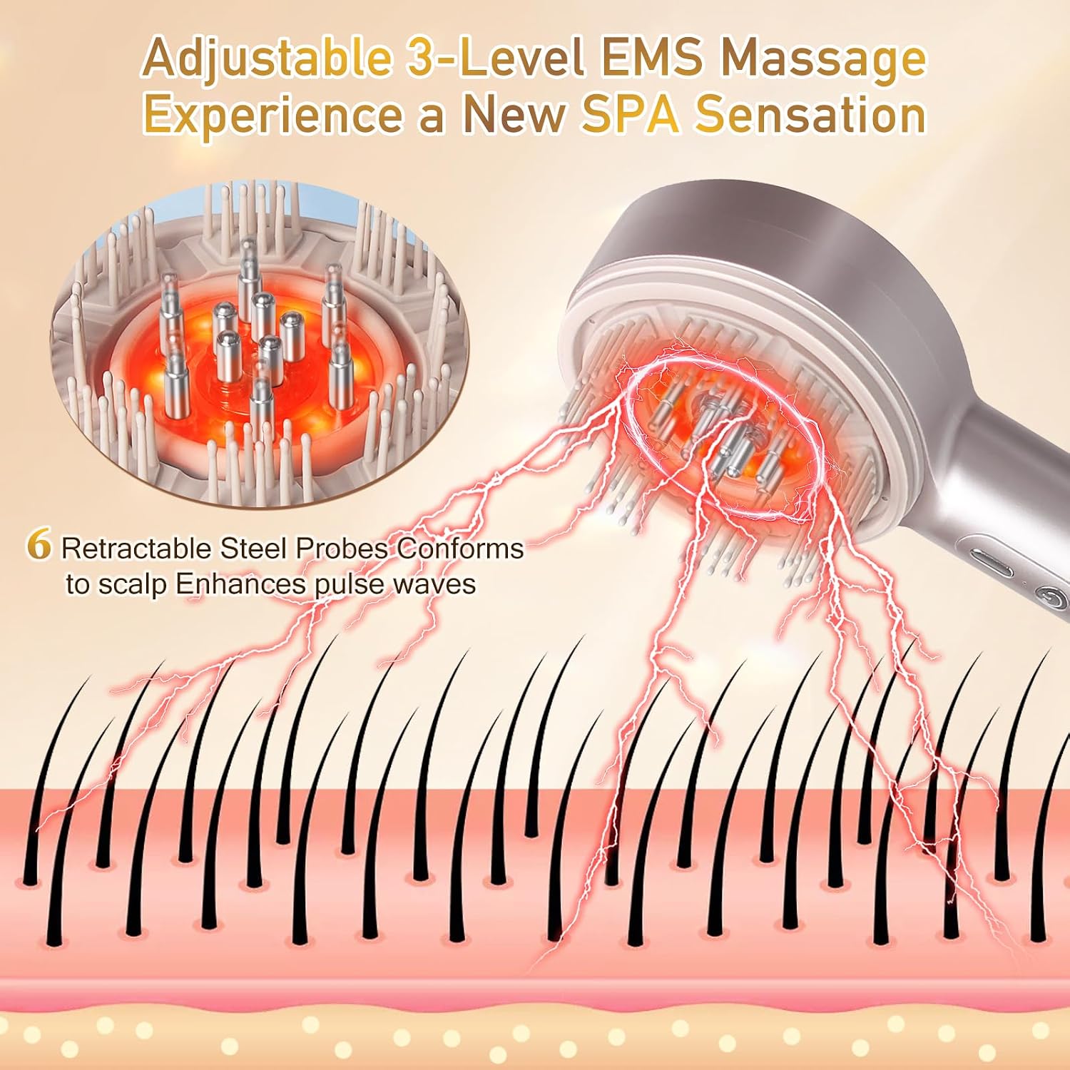Red Light Scalp Massager Comb  - đánh giá và giá Hair Care Oil