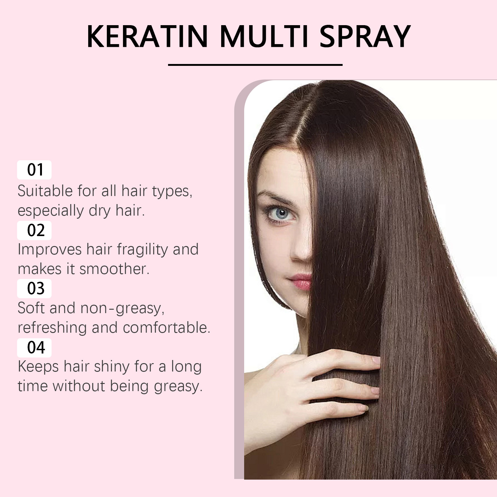 Keratin Hair Spray Leave-In Co - đánh giá và giá Hair Care Heat Protectant