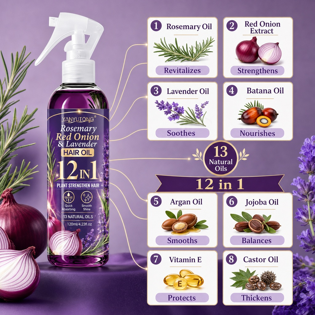 120ml Rosemary and Onion Hair  - đánh giá và giá Hair Care Heat Protectant