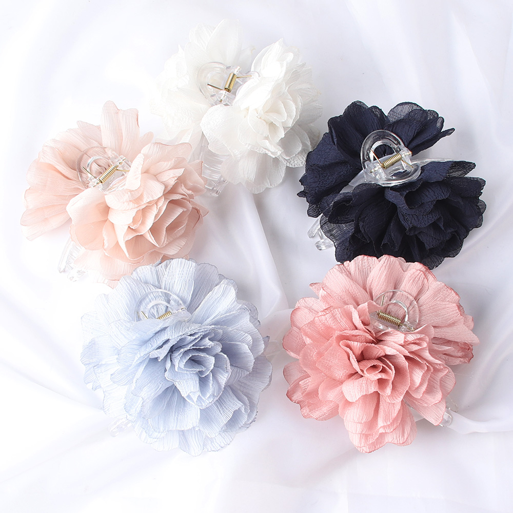 Chất Liệu Vải Hoa Lớn Vuốt Tóc - đánh giá và giá Hair Clip Claw Large