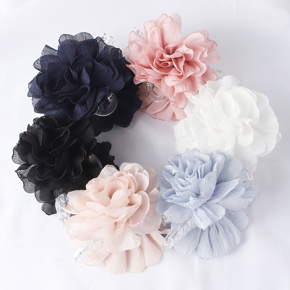 Chất Liệu Vải Hoa Lớn Vuốt Tóc - đánh giá và giá Hair Clip Claw Large