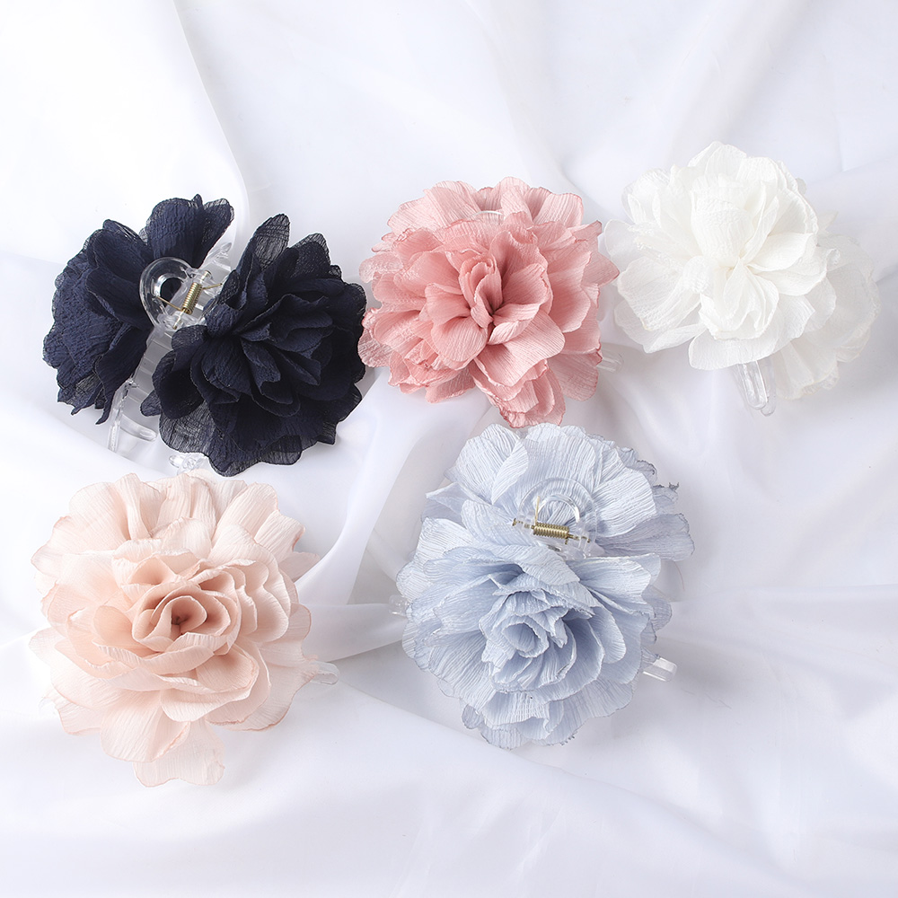Chất Liệu Vải Hoa Lớn Vuốt Tóc - đánh giá và giá Hair Clip Claw Large