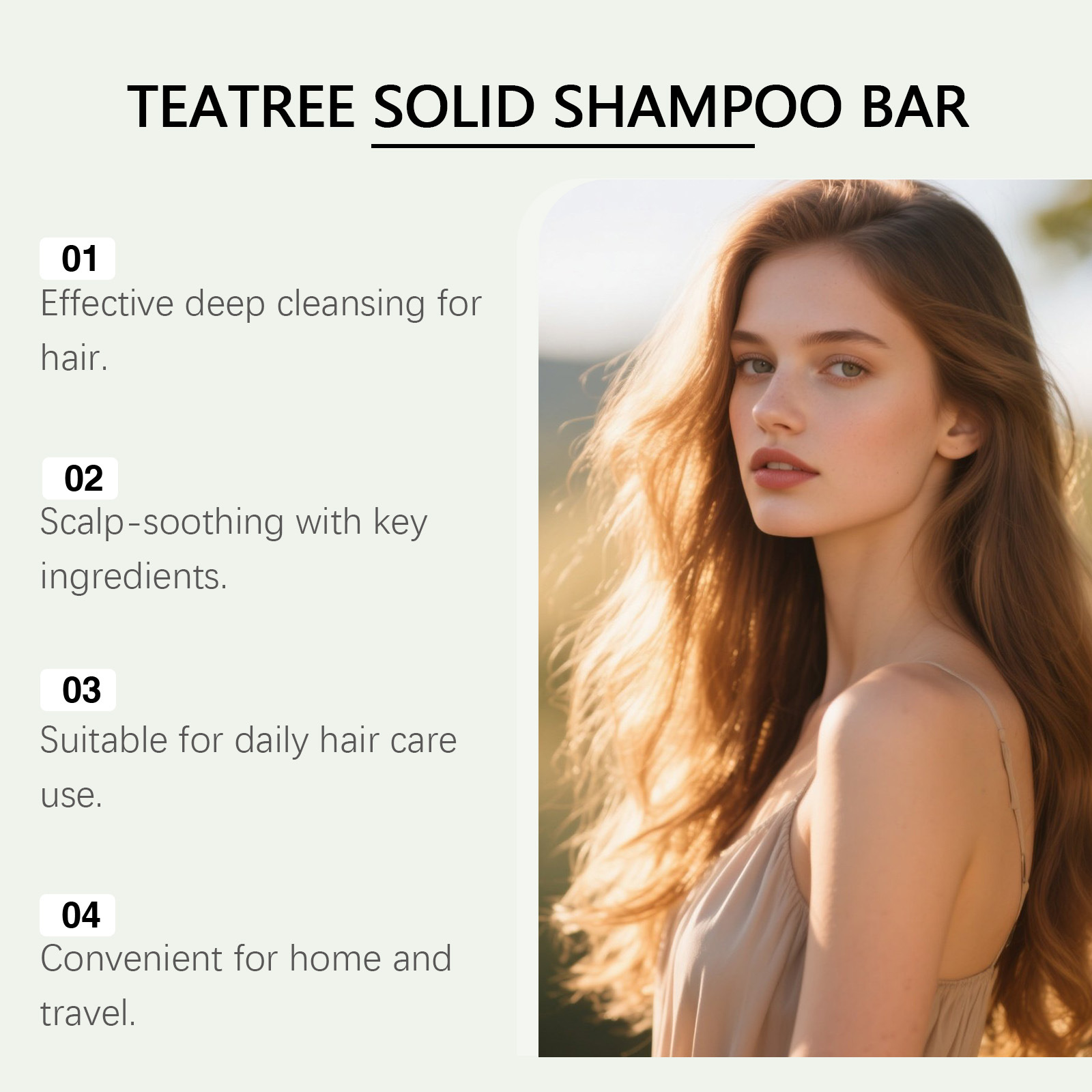 Gleamxi Tea Tree Solid Shampoo - đánh giá và giá Hair Care Japanese