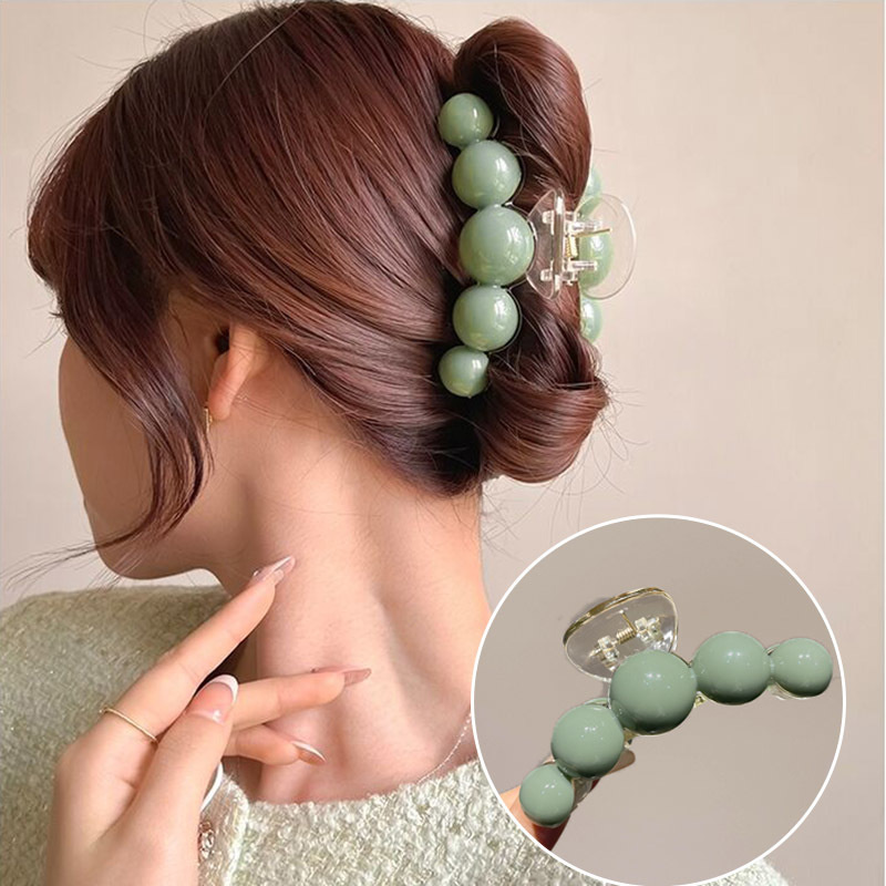 Korean Green Pearl Claw Clip B - đánh giá và giá Hair Clip Claw Large