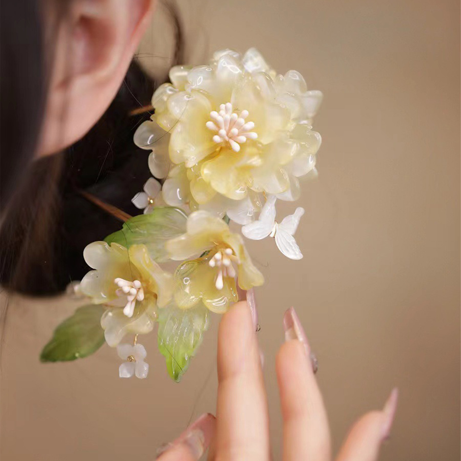 Flower U-shaped Hairpin Chines - đánh giá và giá Hair Care Japanese