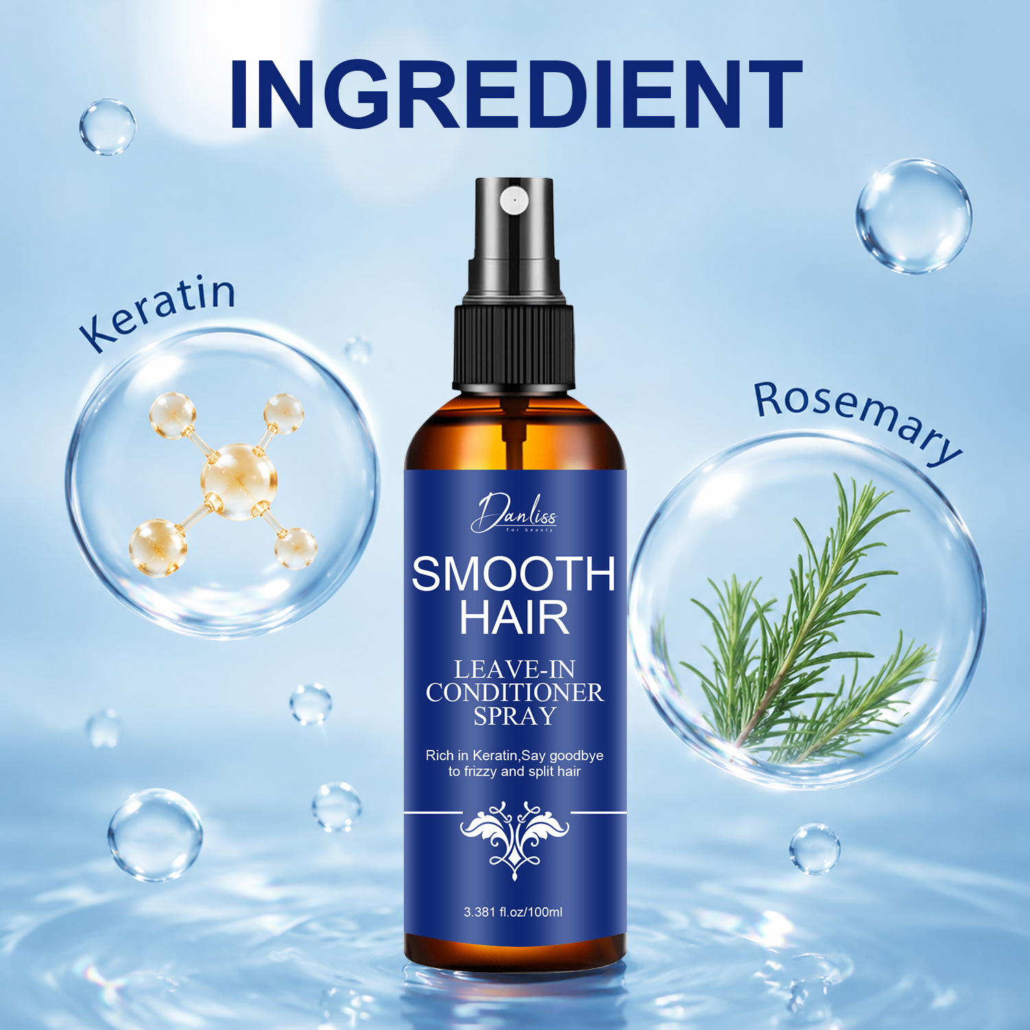 Keratin & Rosemary Leave-In Co - đánh giá và giá Hair Care Heat Protectant
