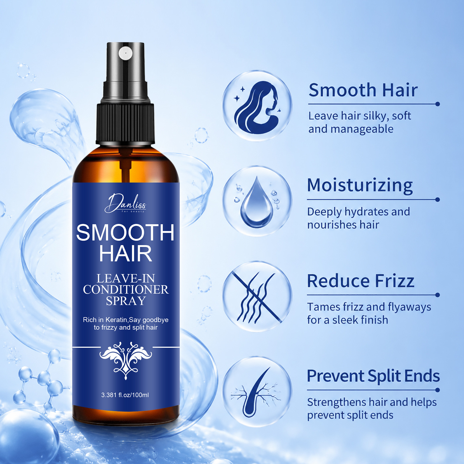 Keratin & Rosemary Leave-In Co - đánh giá và giá Hair Care Heat Protectant